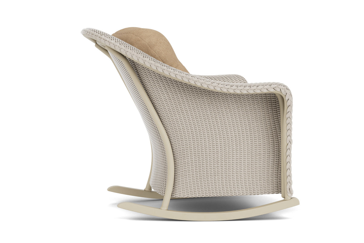 Lloyd Flanders Reflections Lounge Rocker in Linen with Hayden Sand fabric, view 5