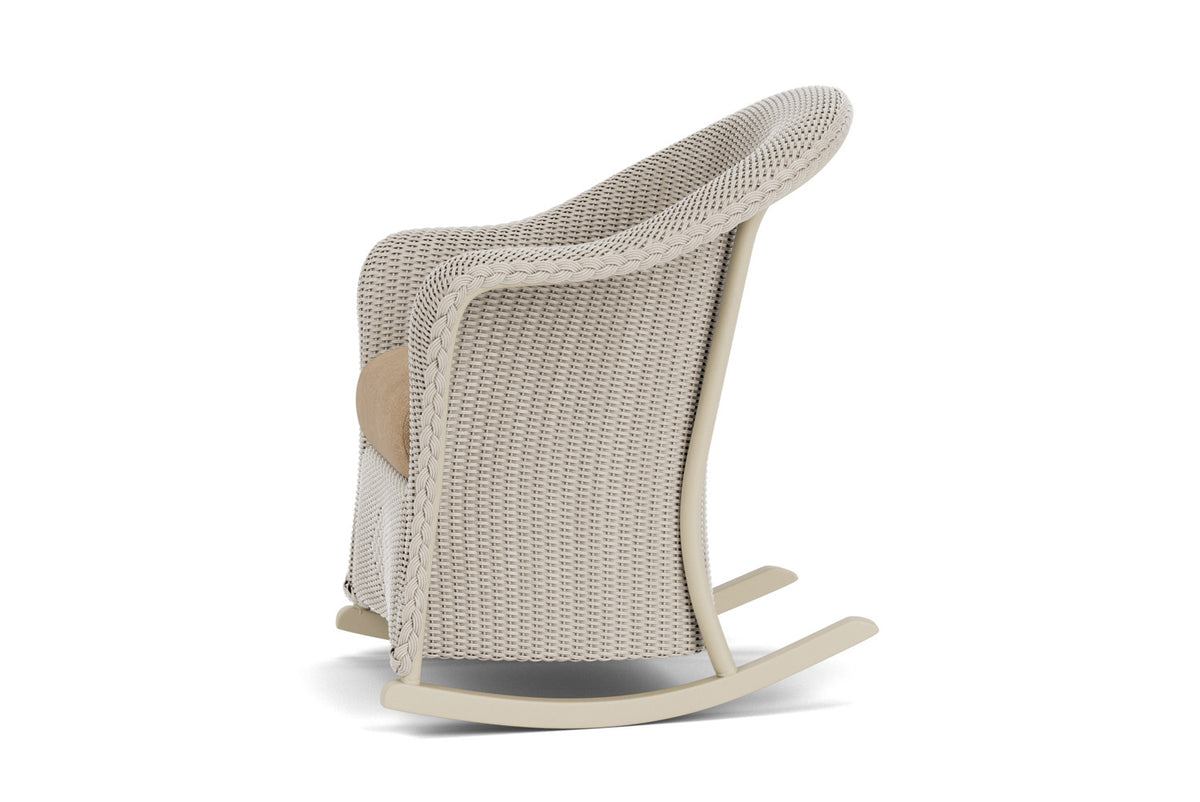 Lloyd Flanders Reflections Porch Rocker in Linen with Hayden Sand fabric, view 9