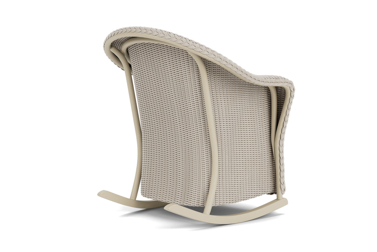 Lloyd Flanders Reflections Porch Rocker in Linen with Hayden Sand fabric, view 6