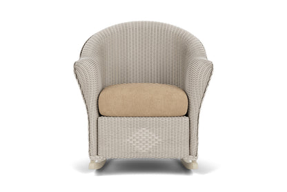 Lloyd Flanders Reflections Porch Rocker in Linen with Hayden Sand fabric