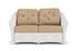 Lloyd Flanders Reflections Conversation Set in White with Hayden Sand fabric