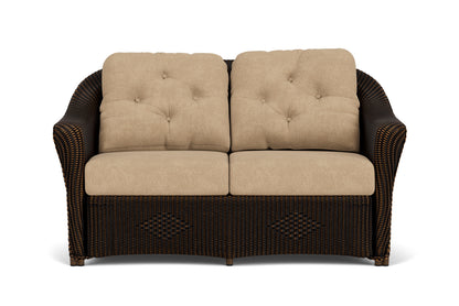 Lloyd Flanders Reflections Loveseat in Mink with Hayden Sand fabric