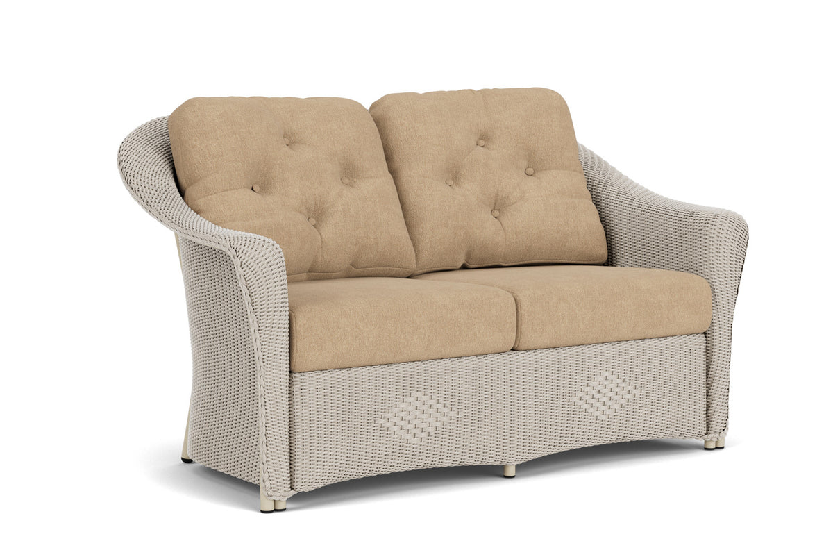 Lloyd Flanders Reflections Loveseat in Linen with Hayden Sand fabric, view 2