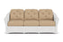 Lloyd Flanders Reflections Sofa in Matte White with Hayden Sand fabric