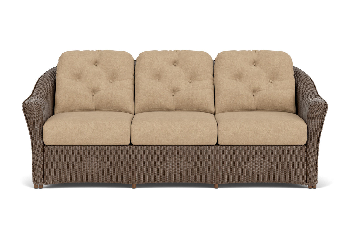 Lloyd Flanders Reflections Living Room Set in Bark with Hayden Sand fabric
