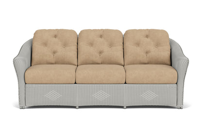 Lloyd Flanders Reflections Sofa in Platinum with Hayden Sand fabric