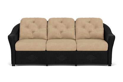 Lloyd Flanders Reflections Sofa in Ebony with Hayden Sand fabric