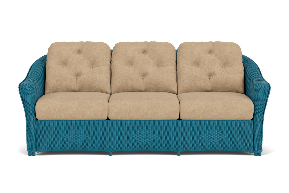 Lloyd Flanders Reflections Sofa in Peacock with Hayden Sand fabric