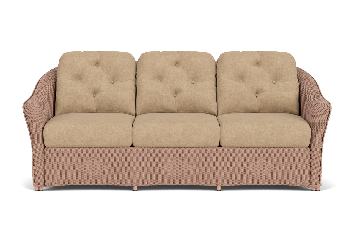 Lloyd Flanders Reflections Living Room Set in Rosewood with Hayden Sand fabric