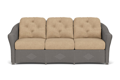 Lloyd Flanders Reflections Sofa in Pewter with Hayden Sand fabric