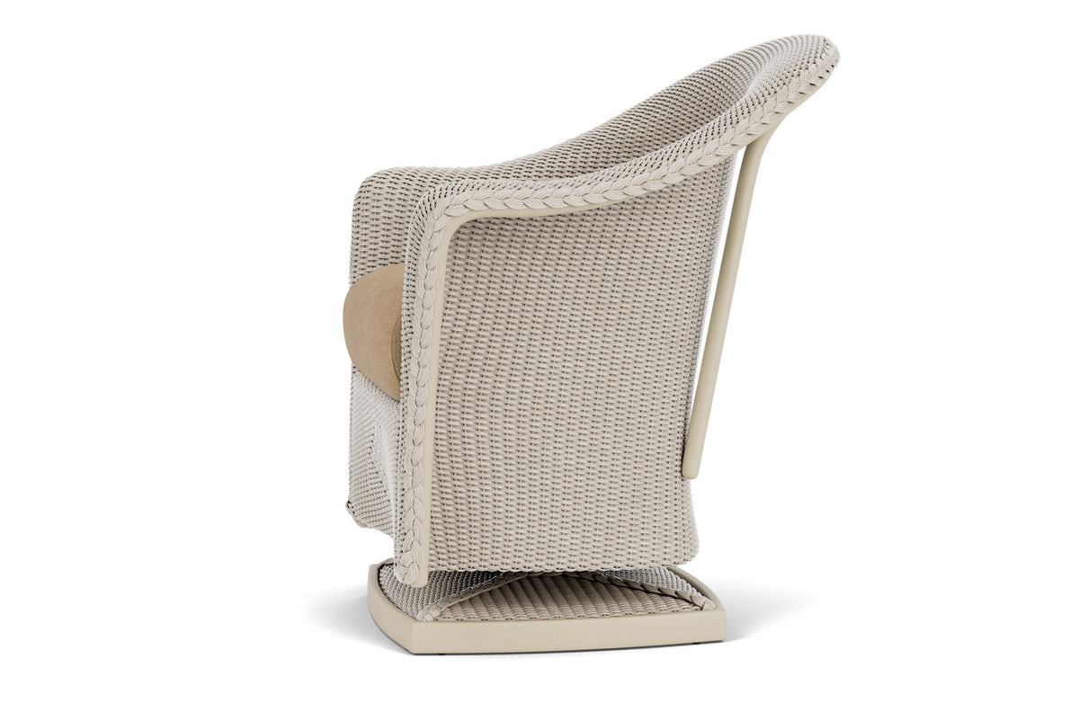 Lloyd Flanders Reflections Swivel Rocker Dining Armchair in Linen with Hayden Sand fabric, view 9