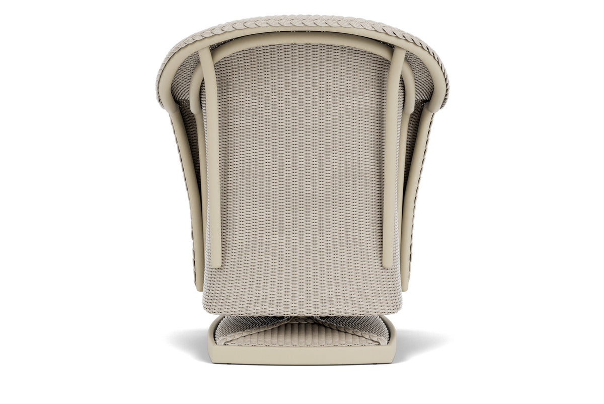 Lloyd Flanders Reflections Swivel Rocker Dining Armchair in Linen with Hayden Sand fabric, view 7