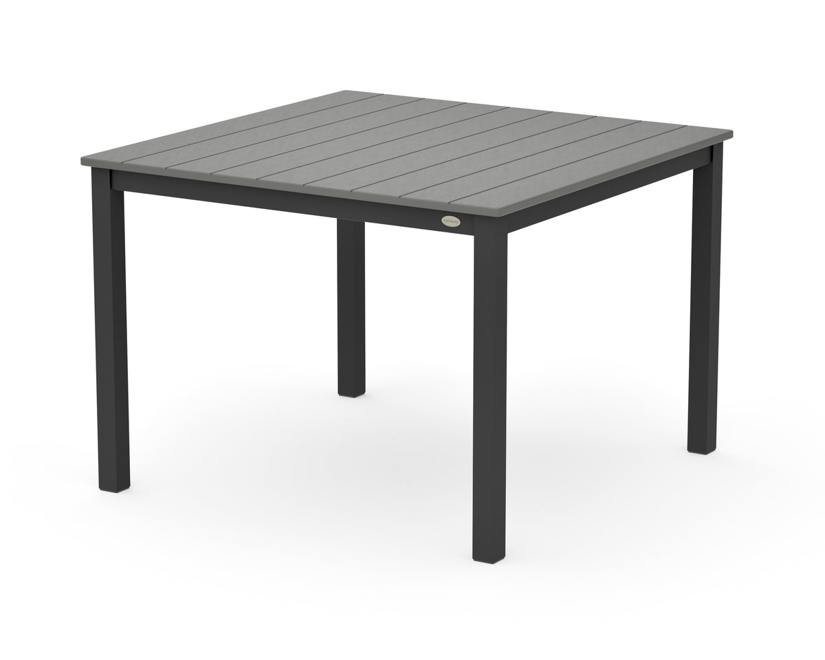 POLYWOOD Main Street 42 x 42 Dining Table in Black / Slate Grey