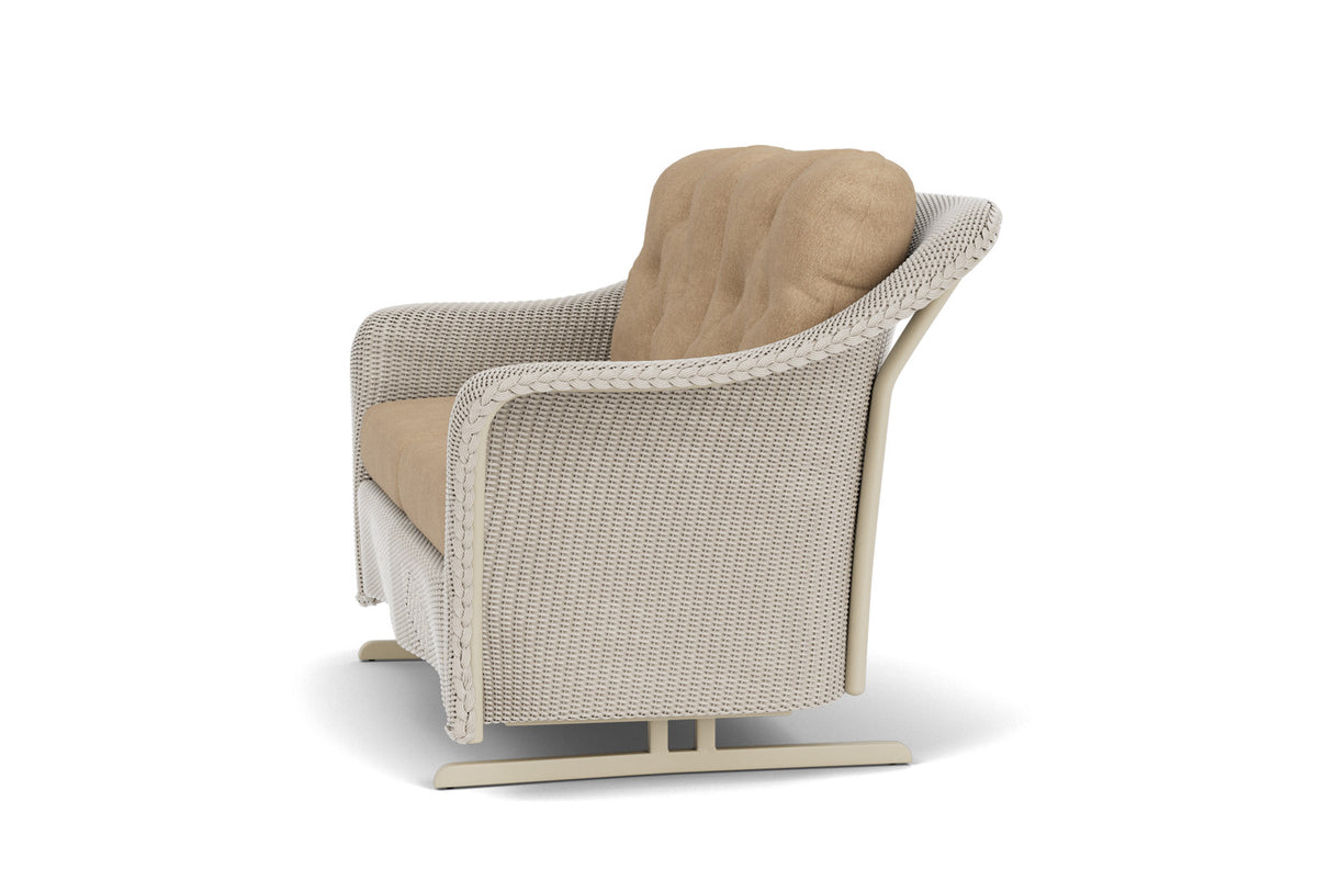 Lloyd Flanders Reflections Loveseat Glider in Linen with Hayden Sand fabric, view 9