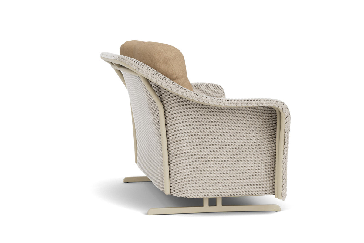 Lloyd Flanders Reflections Loveseat Glider in Linen with Hayden Sand fabric, view 5