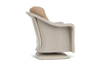 Lloyd Flanders Reflections Swivel Rocker Lounge Chair in Linen with Hayden Sand fabric, view 5