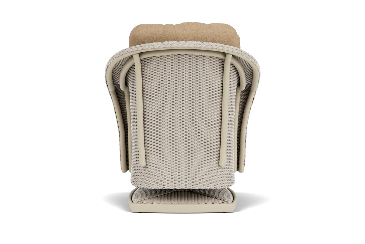 Lloyd Flanders Reflections Swivel Rocker Lounge Chair in Linen with Hayden Sand fabric, view 7