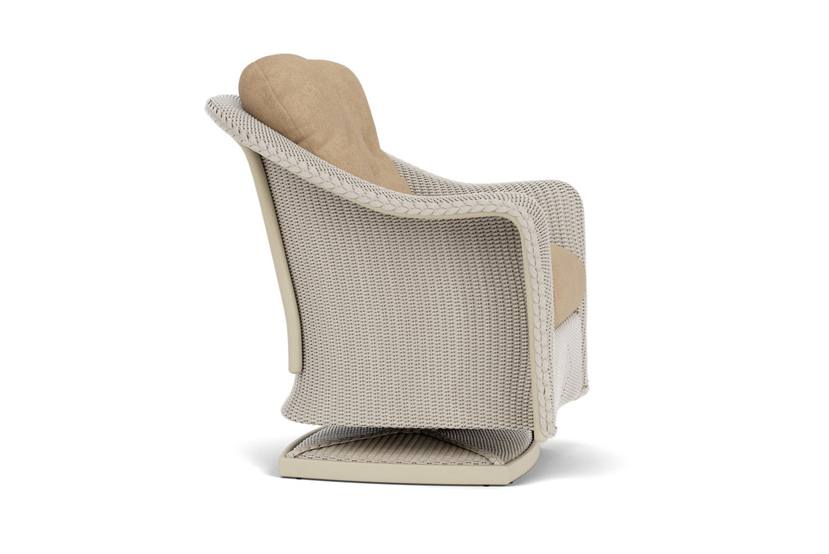 Lloyd Flanders Reflections Swivel Rocker Lounge Chair in Linen with Hayden Sand fabric, view 4