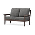 POLYWOOD Cottage Deep Seating Loveseat in Mahogany / Ash Charcoal