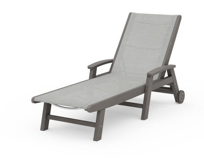 POLYWOOD Coastal Chaise with Wheels