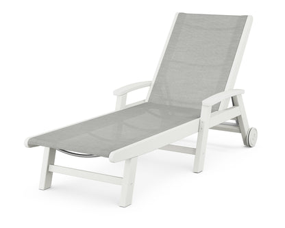 POLYWOOD Coastal Chaise with Wheels