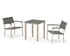 POLYWOOD Main Street 3-Piece Square Dining Set in Sand / Slate Grey