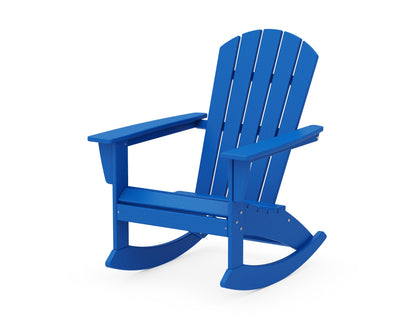 POLYWOOD Nautical Adirondack Rocking Chair in Pacific Blue