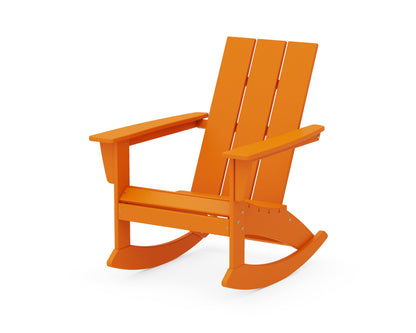 POLYWOOD Modern Adirondack Rocking Chair in Tangerine