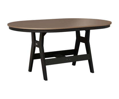 Berlin Gardens Harbor 44" x 64" Oblong Table in Black, Hammered Bronze top