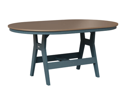 Berlin Gardens Harbor 44" x 64" Oblong Table in Slate, Hammered Bronze top