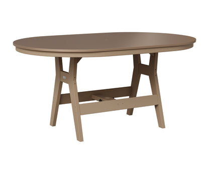 Berlin Gardens Harbor 44" x 64" Oblong Table in Weatherwood, Hammered Bronze top
