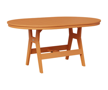 Berlin Gardens Harbor 44" x 64" Oblong Table in Mango Orange
