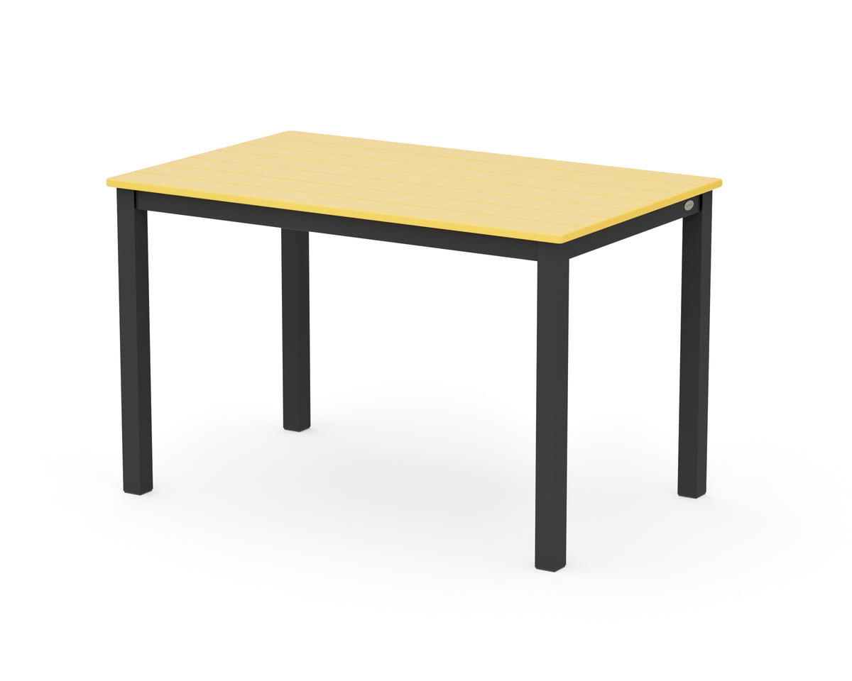 POLYWOOD Main Street 30 x 48 Dining Table in Black / Lemon
