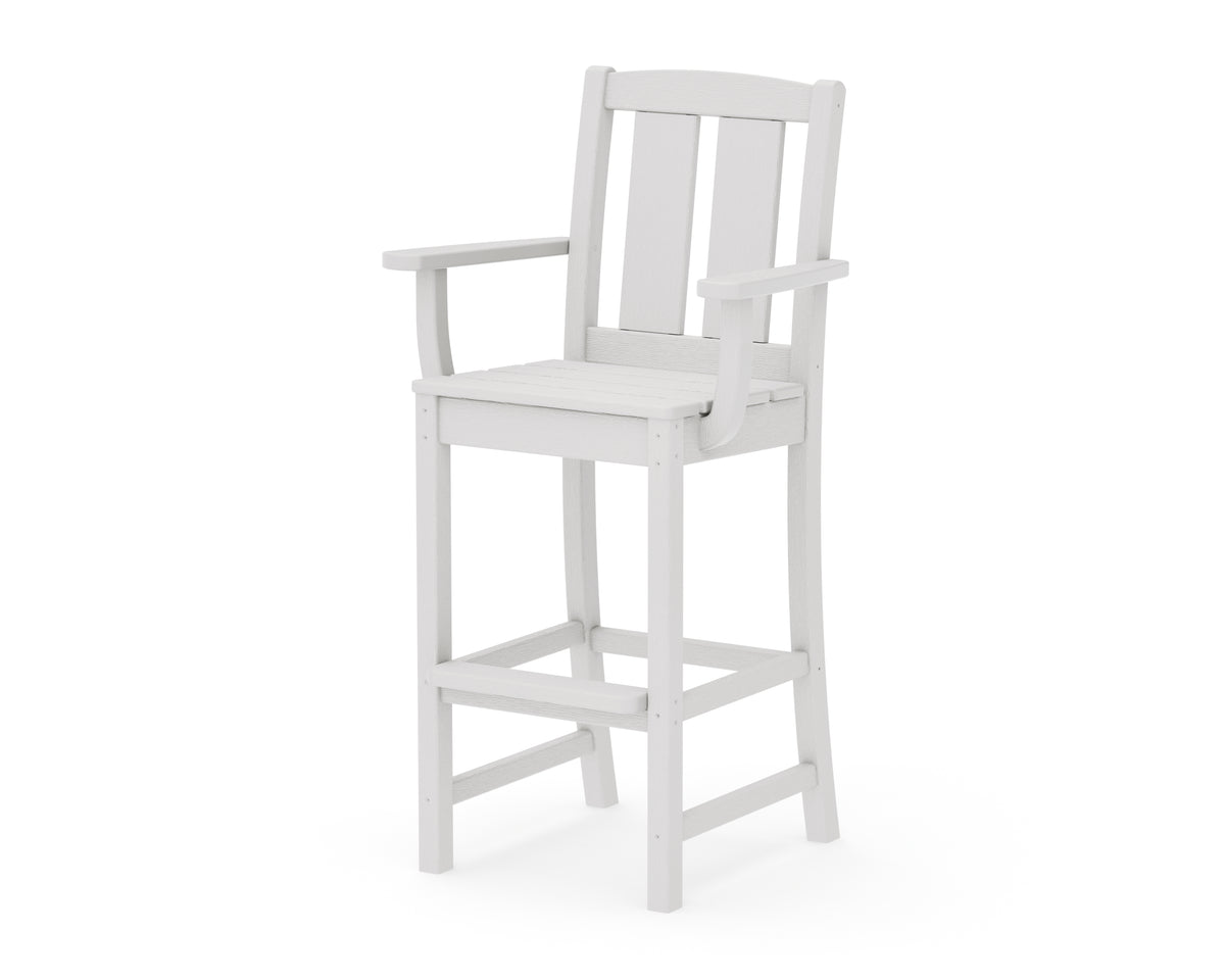 POLYWOOD Mission Bar Arm Chair in Vintage White