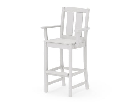 POLYWOOD Mission Bar Arm Chair in Vintage White