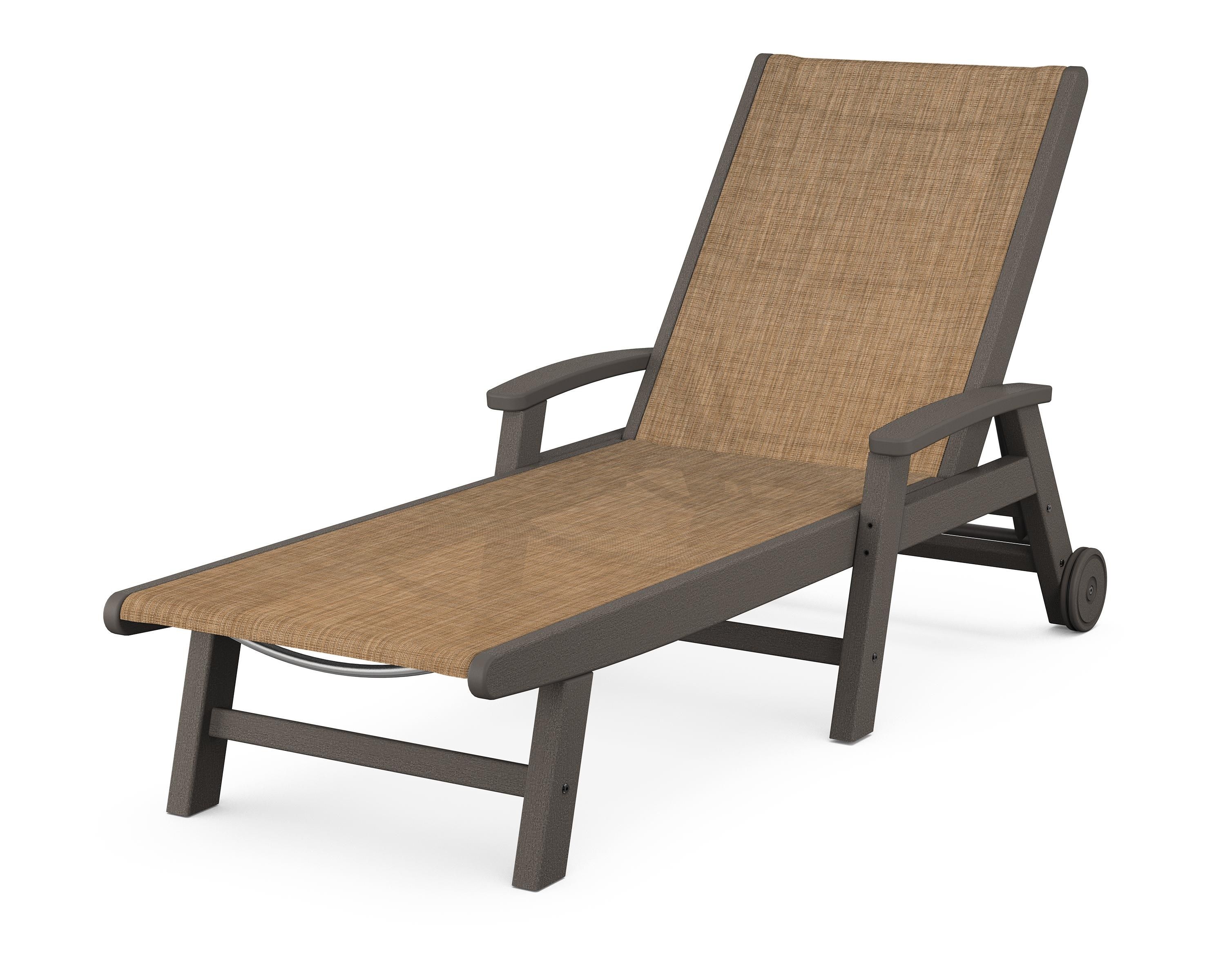 POLYWOOD Coastal Chaise with Wheels