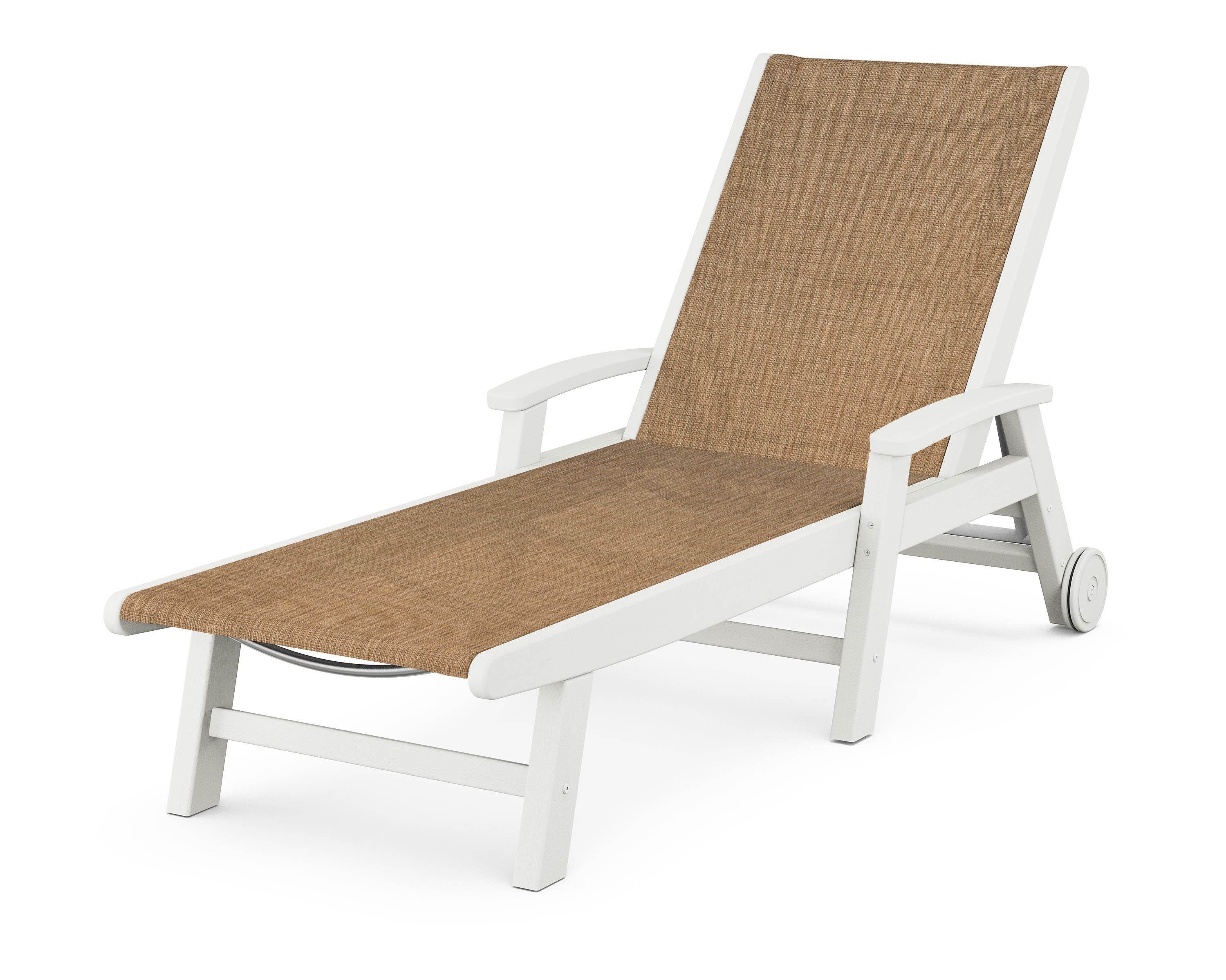 POLYWOOD Coastal Chaise with Wheels