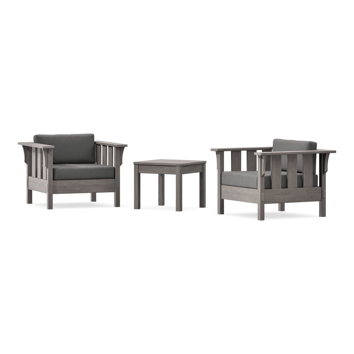 POLYWOOD Acadia 3-Piece Deep Seating Set in Driftwood