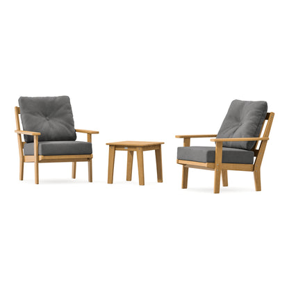 POLYWOOD Oxford 3-Piece Deep Seating Set in Natural
