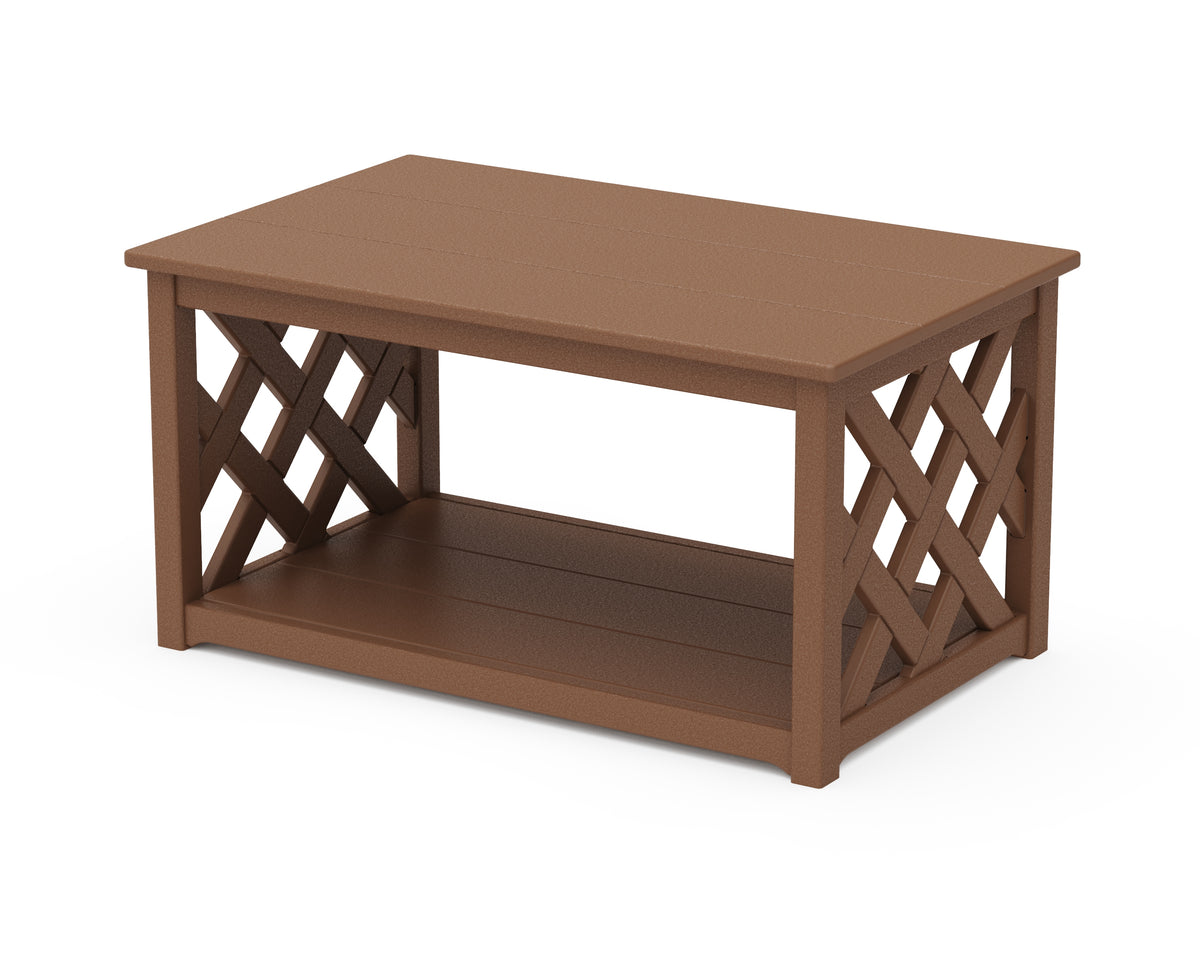 POLYWOOD Wovendale Coffee Table in Teak
