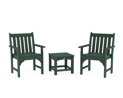 POLYWOOD Vineyard 3-Piece Garden Chair Set in Green