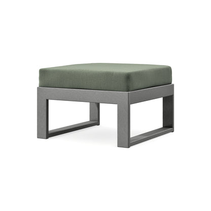 POLYWOOD Modular Ottoman - Modern in Slate Grey / Cast Sage