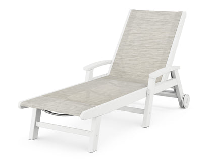 POLYWOOD Coastal Chaise with Wheels