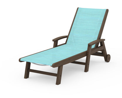 POLYWOOD Coastal Chaise with Wheels