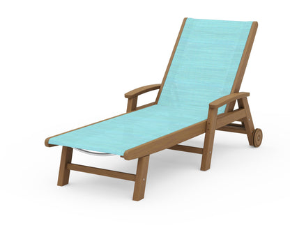 POLYWOOD Coastal Chaise with Wheels