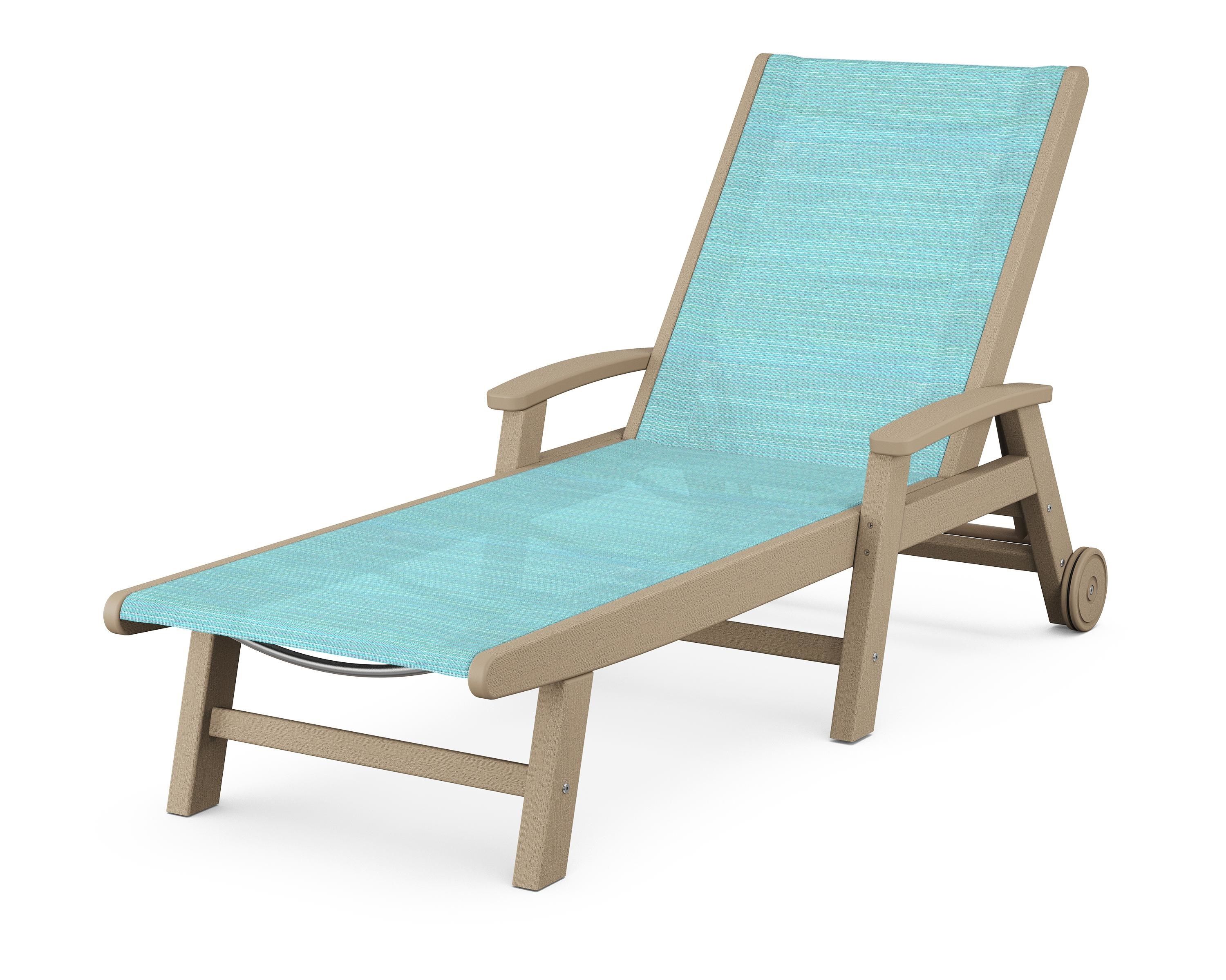 POLYWOOD Coastal Chaise with Wheels