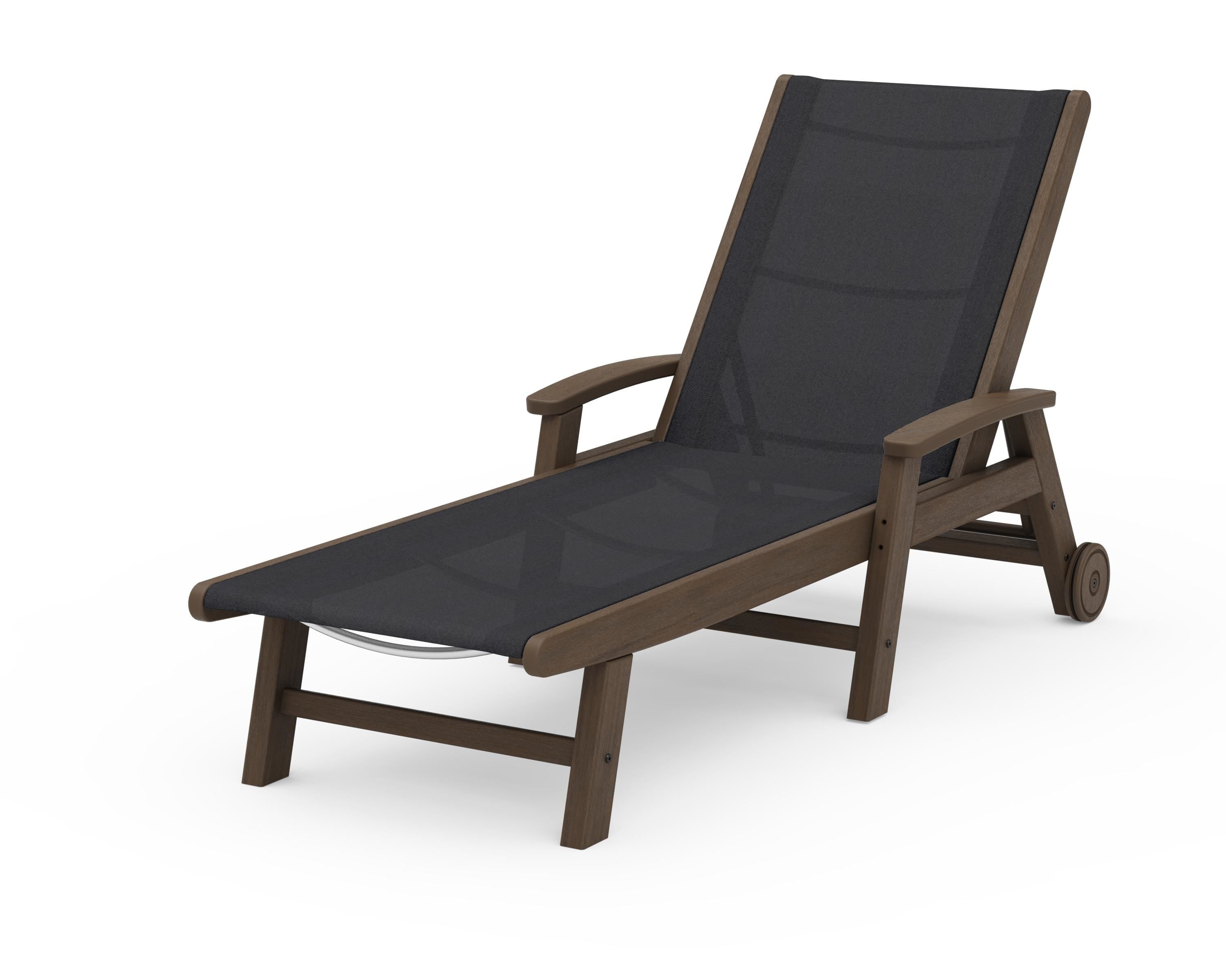 POLYWOOD Coastal Chaise with Wheels