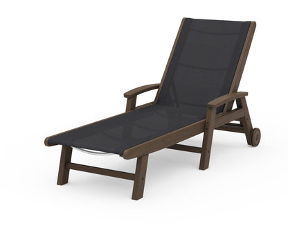 POLYWOOD Coastal Chaise with Wheels