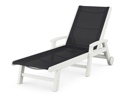 POLYWOOD Coastal Chaise with Wheels