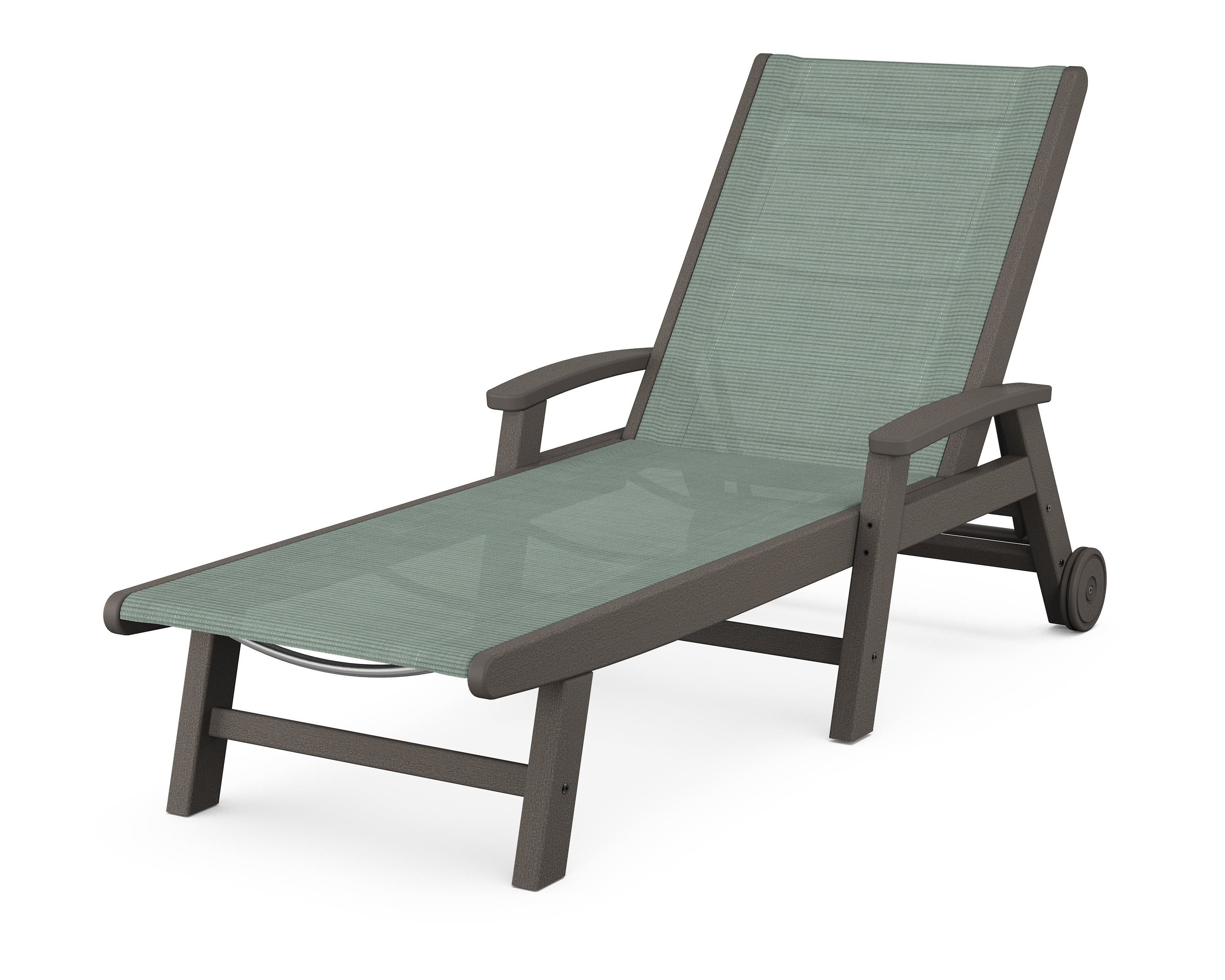 POLYWOOD Coastal Chaise with Wheels